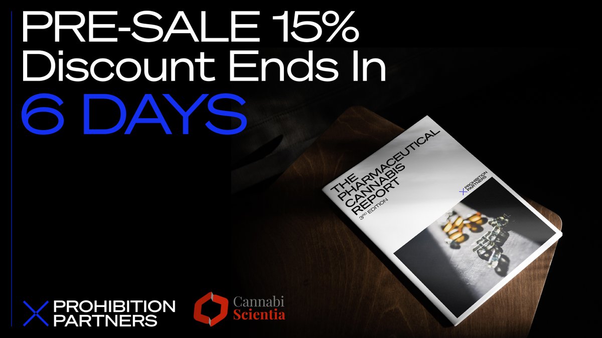 prohibition_p's tweet photo. Pre-sale 15% discount ends in 6 days. The Report (incl. Market Sizing) package includes a digital copy of the report and an assessment of the market size within the pharmaceutical cannabis industry; including #Epidiolex, #dronabinol, and #Sativex.
⬇️
https://t.co/Cw6I9uUhnY