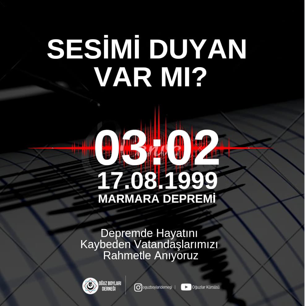 Yakın tarihimizin en büyük felaketlerinden biri olan #17Ağustos 1999 #Marmara depreminin acısını bir kez daha yüreklerimizde hissediyor, depremlerde yitirdiğimiz tüm canlarımızı rahmetle yâd ediyoruz.

Allah, milletimize bir daha böyle büyük acılar yaşatmasın..