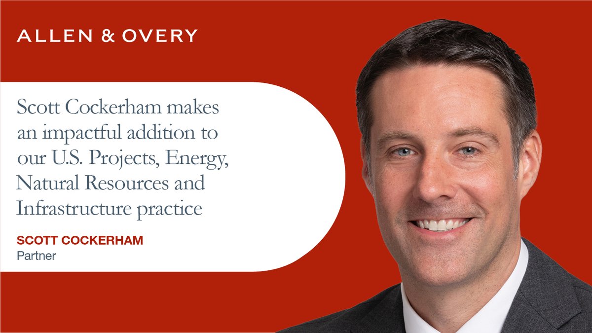 Join us in welcoming Scott Cockerham to our U.S. Projects, Energy, Natural Resources and Infrastructure (PENRI) practice. Read more here: ow.ly/VSCS50PAleS #EnergyTransition #TaxAttorney