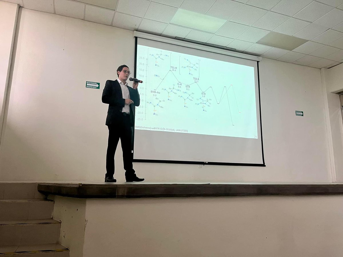 Ganador tesis de  maestría: 
“A Theoretical Study of New Boron Ligands on the Activation of Small Molecules by a Diboron-Phosphine Ligand and on the Electronic Structure of Boron-Containing Heterocyclic Carbene (BNC) Gold Complexes” por Leonardo I. Lugo Fuentes. Felicidades!