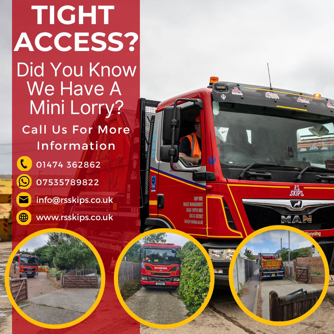 RSSkips's tweet image. Do you need a skip, but it has tight access? We have a Mini Lorry available which helps get into those tighter and smaller jobs! 🚛
 
The Mini Lorry requires a 10-foot clearance, but if this is still too tight we do have other alternatives available. 👌
