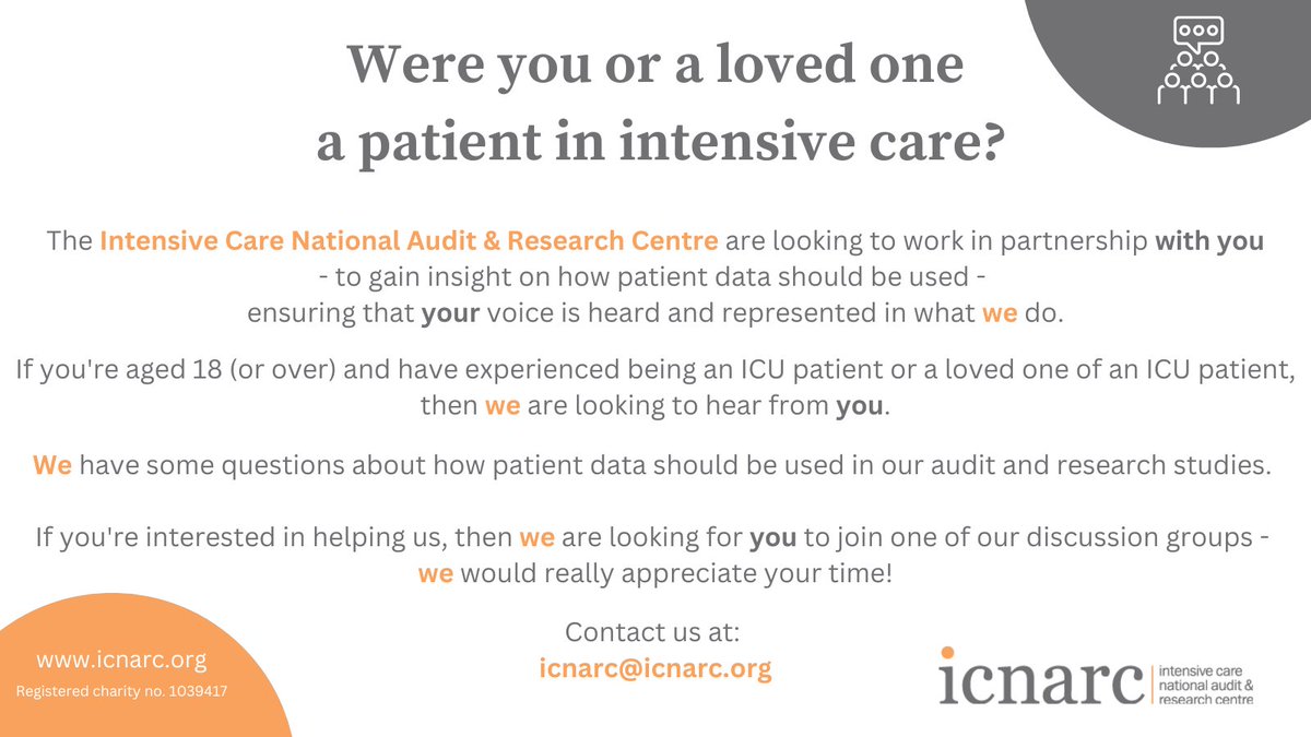 ICNARC (@icnarc) on Twitter photo Were you or a loved one a patient in intensive care? If so, please see the information below. <a href="/ICUsteps/">ICUsteps</a> <a href="/stopsepsisnow/">Sepsis Research (FEAT)</a> <a href="/HeadwayUK/">Headway - the brain injury association</a> <a href="/asthmalunguk/">Asthma + Lung UK</a> <a href="/ResusCouncilUK/">Resuscitation Council UK</a> <a href="/TheBHF/">British Heart Foundation</a> <a href="/DansFund4Burns/">Dan's Fund For Burns</a> <a href="/diffstrokes/">Different Strokes</a> <a href="/TheStrokeAssoc/">Stroke Association</a> <a href="/healthtalkorg/">Dipex Charity</a> <a href="/PatientsAssoc/">Patients Association</a> <a href="/NCEPOD/">NCEPOD</a> Were you or a loved one a patient in intensive care? If so, please see the information below. <a href="/ICUsteps/">ICUsteps</a> <a href="/stopsepsisnow/">Sepsis Research (FEAT)</a> <a href="/HeadwayUK/">Headway - the brain injury association</a> <a href="/asthmalunguk/">Asthma + Lung UK</a> <a href="/ResusCouncilUK/">Resuscitation Council UK</a> <a href="/TheBHF/">British Heart Foundation</a> <a href="/DansFund4Burns/">Dan's Fund For Burns</a> <a href="/diffstrokes/">Different Strokes</a> <a href="/TheStrokeAssoc/">Stroke Association</a> <a href="/healthtalkorg/">Dipex Charity</a> <a href="/PatientsAssoc/">Patients Association</a> <a href="/NCEPOD/">NCEPOD</a>