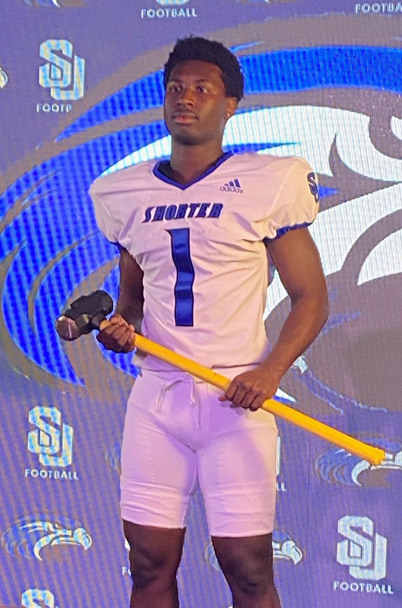 coachtommylewis's tweet photo. The ⁦@Shorter_FB⁩ ⁦@shorteruniv⁩ journey has begun for our son, ⁦@tfgl21⁩ !!  Go git ‘em, Tobeast!! You are mighty in the Lord!! #AVAD #GoHawks https://t.co/BpnGNI5JRL