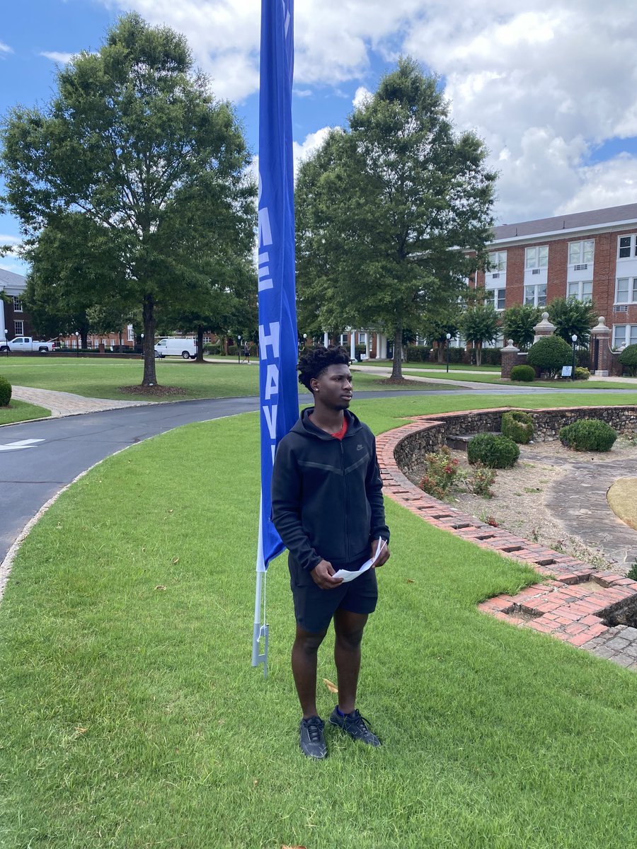coachtommylewis's tweet photo. The ⁦@Shorter_FB⁩ ⁦@shorteruniv⁩ journey has begun for our son, ⁦@tfgl21⁩ !!  Go git ‘em, Tobeast!! You are mighty in the Lord!! #AVAD #GoHawks https://t.co/BpnGNI5JRL