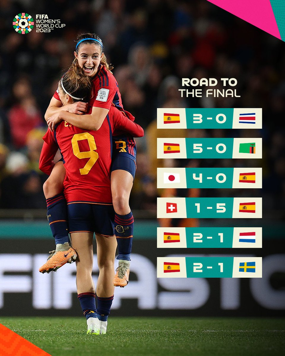 What a journey it's been for Spain. 💫🇪🇸

#FIFAWWC | <a href="/SEFutbolFem/">Selección Española Femenina de Fútbol</a>