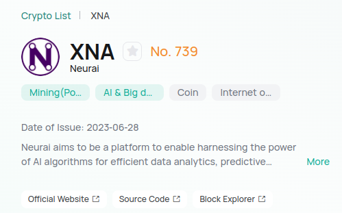 neuraiproject's tweet photo. We present you a very special exchange listing for us: @coinexcom

We hope this is just the beginning of something much bigger. If someone is not registered, you can do it through this link:

https://t.co/15mBjCSTXv

More info tomorrow 😉

#Neurai #XNA $XNA #AI #IoT #Layer1 https://t.co/pLITUsFJzz