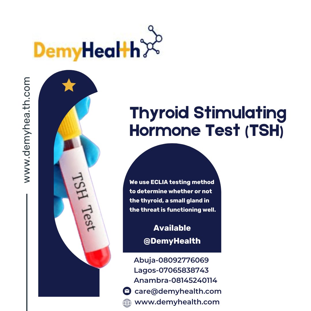 DEMYHEALTH's tweet image. Measuring the body's orchestra conductor: Taking a closer look at thyroid health with a TSH test 🩺🔬 

#ThyroidHealth #TSHTest