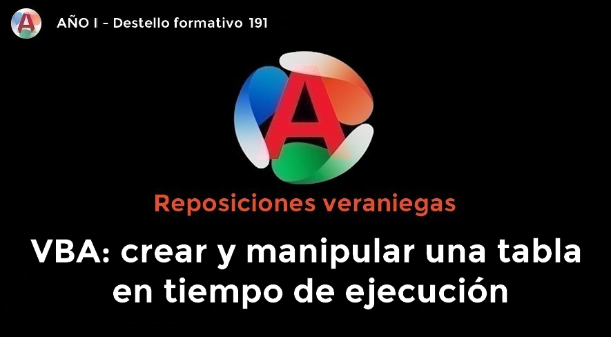 About_Access's tweet photo. Podemos vernos en la situación de necesitar crear una tabla para almacenar temporalmente datos. En este destello te mostramos como manejarla en tiempo de ejecución.
#ReposicionesVeraniegas #DestellosFormativos #msaccess #vba
https://t.co/VlWFYt0zoz https://t.co/LewiLPxgOl