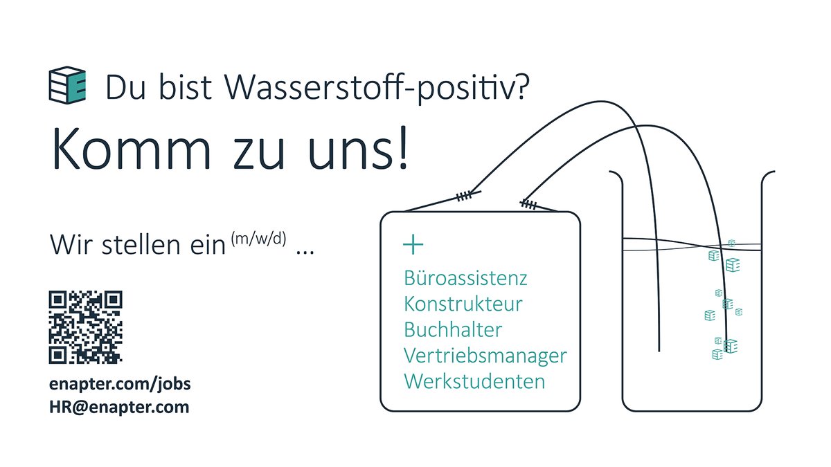 Lust in einem motivierten Team die Energiewende voranzutreiben?

Am Enapter Campus📍Saerbeck suchen wir:
📷Büroassistenz*
📷Konstrukteur/Mechanical Engineer*
📷Buchhalter*
📷Vertriebsmanager*
📷Werkstudierende*

Wir freuen uns auf deine Bewerbung go.enapter.com/jobs-saerbeck

*(m/w/d)