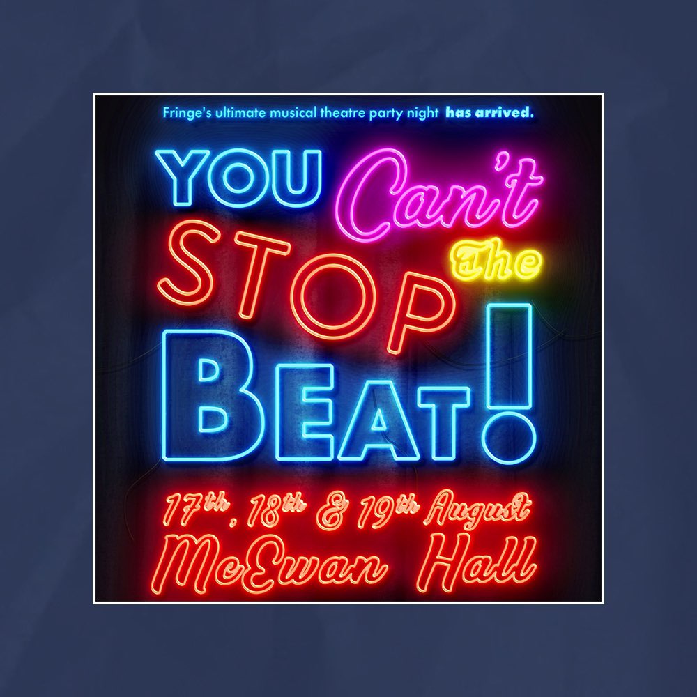 AvalonComedy's tweet photo. 🎶 Tonight, tonight… the world is full of light… at @FollowTheCow’s McEwan Hall for the first night of “You Can’t Stop the Beat” 🎶 

Fringe’s ultimate musical theatre party night has arrived. 

📍22:55, Bristo Square https://t.co/bZ4KRwCr0y