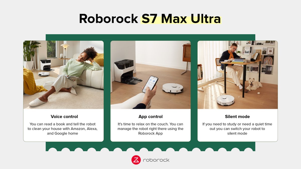 🧻 Fit for any home, Roborock S7 Max Ultra lets you get to work without disturbing anyone. With the app and voice control, it's the perfect addition to your family. 💪🏼👊🏼Try out the Roborock S7 Max Ultra and get ready to experience a whole new level of convenience! 🤩😍⚡️#Roborock