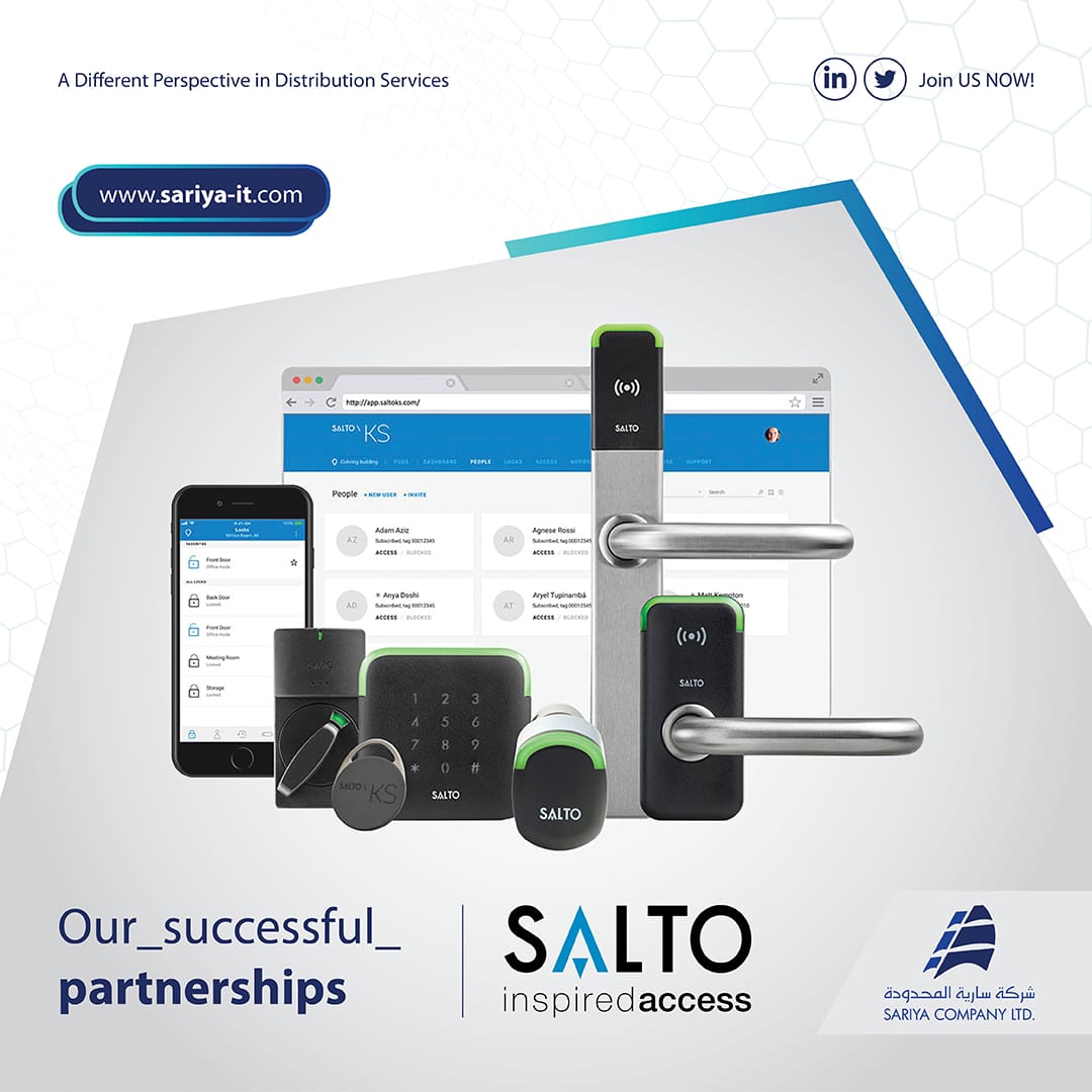 Sariya_Co's tweet photo. Our mission is to provide the highest quality technical services to our clients by collaborating with the world's largest information technology companies that lead the market like @Saltosystems 
 
#Sariya #SariyaCompany #SaudiArabia https://t.co/SaYUUC9m42