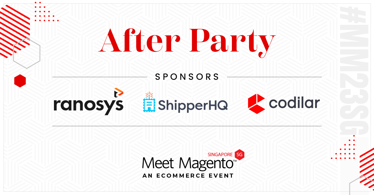 Meet Magento Singapore (@meetmagentosg) on Twitter photo We hope you've enjoyed an amazing day at #MM23SG 
Now, as the day winds down, it's time to gear up for the AFTER-PARTY! 🕺🥂
Join us at: 
📍Address: Piedra Negra, 241 Beach Rd, SG
⏰ Time: 8 - 10 PM
A shout out to our after-party sponsors, <a href="/ShipperHQ/">ShipperHQ</a> , <a href="/codilar/">Codilar</a>  & <a href="/ranosys/">Ranosys</a>! 🙌 We hope you've enjoyed an amazing day at #MM23SG 
Now, as the day winds down, it's time to gear up for the AFTER-PARTY! 🕺🥂
Join us at: 
📍Address: Piedra Negra, 241 Beach Rd, SG
⏰ Time: 8 - 10 PM
A shout out to our after-party sponsors, <a href="/ShipperHQ/">ShipperHQ</a> , <a href="/codilar/">Codilar</a>  & <a href="/ranosys/">Ranosys</a>! 🙌