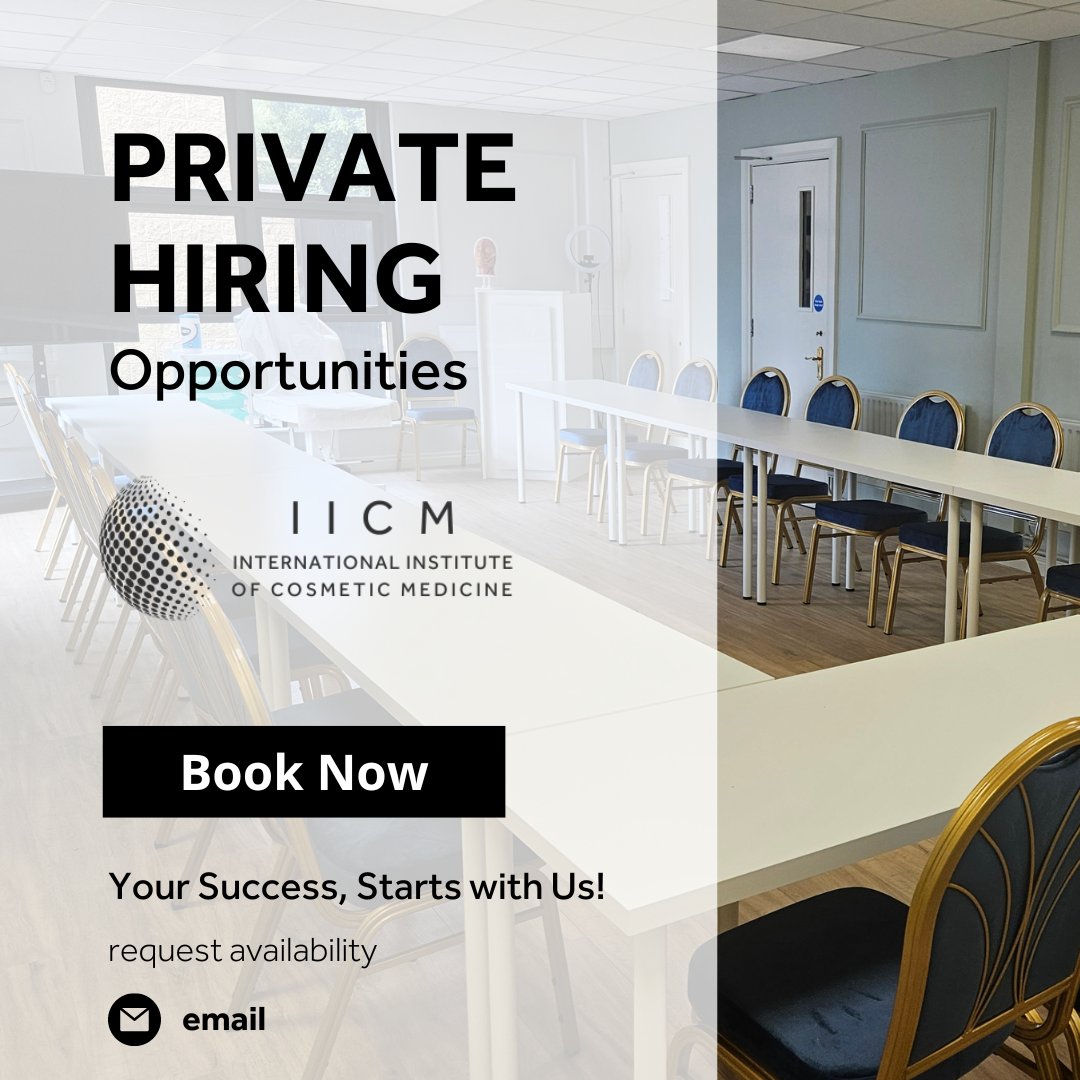 Private Hiring Opportunities - Statistically Located Training Facilities - Request Availability  #trainingfacilities #Aestheticstraining #cosmeticmedicine #roomtohire