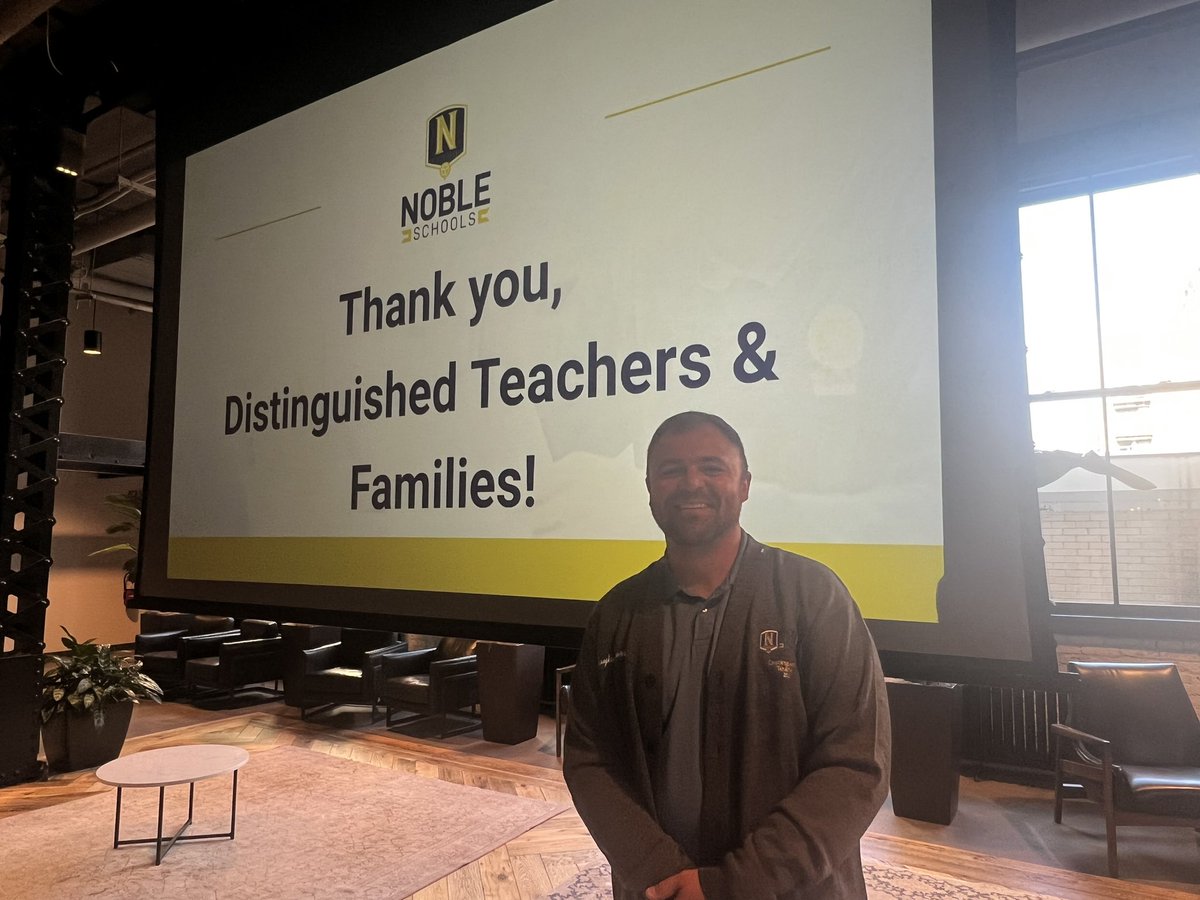 So proud of <a href="/taylorharis/">th</a> ! Distinguished Teacher <a href="/BeNobleSchools/">Noble Schools</a>. You’ve spent the last nine years supporting my career and I’m so happy I could be there for you! Well deserved!!