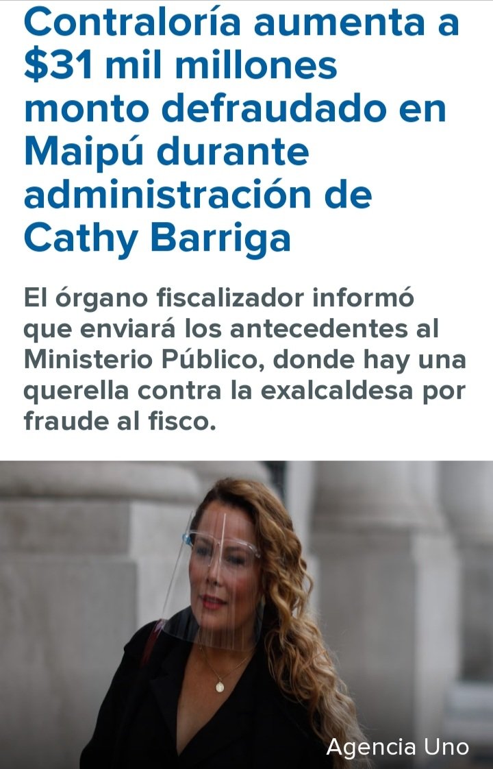 Educaciongrat's tweet photo. ¿Porque la derecha no habla de estos mega  fraudes, robos, "perdidas"
Solo en estas dos ex alcaldesas estamos  hablando de  131 mil millones de pesos y alli ellas tranquilas, la Barriga se pasea por la  TV y la Reginato tranquila en Casa.
Ser de derecha le asegura impunidad https://t.co/fMDOHN7qYn