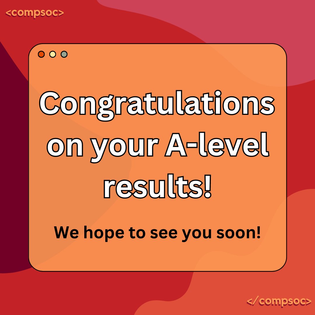 A massive congratulations to everyone receiving their A-level results today 🎉

Do  make sure to drop us a follow here or on our other accounts and come check out our Discord via the link in our bio!
