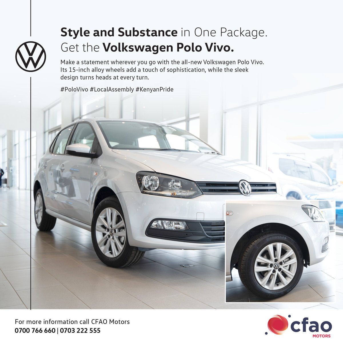 VW_CFAOKE's tweet photo. Make a statement wherever you go with the all-new Volkswagen Polo Vivo. #PoloVivo #LocalAssembly #KenyanPride #cfaomotorsdriveskenya https://t.co/BGTVLaVzOF