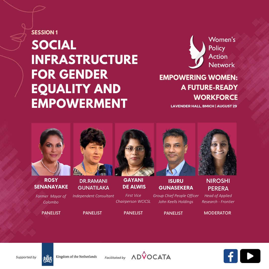 advocatalk's tweet photo. Register now for our upcoming event on "Empowering Women : A Future-Ready Workforce"
RSVP at
https://t.co/bj04GxDw5G
#WPAN #SriLanka #women #empowerment #future #workforce #social #digital #infrastructure https://t.co/M2GSTFHdsz