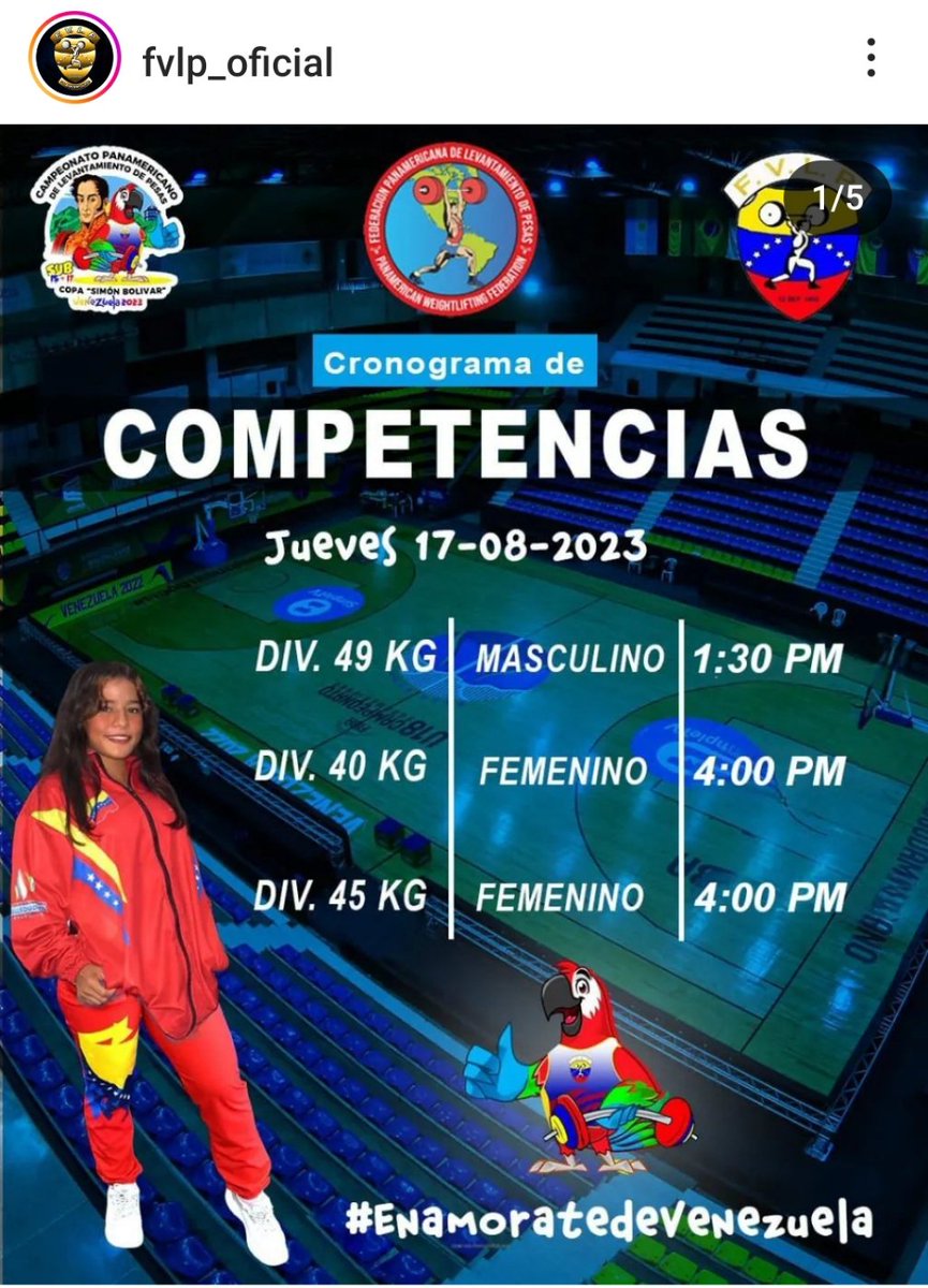 Luiborges's tweet photo. #enamoratedevenezuela Campeonato Panamericano de Levantamiento de Pesas. #parquemiranda #Jueves #17agosto https://t.co/ZGBYWeEC26