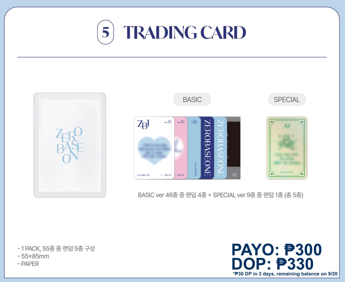 zegrozery's tweet photo. _📦 #zgz_gos

[PH GO] WTS LFB

ZEROBASEONE ZB1 Fancon Trading Cards
Sealed/Pooling
PAYO: ₱300
DOP: ₱330 [Limited Slots]
ALL-IN, FETA (Handcarry to PH)

Form: https://t.co/mRsC1fpLqS
Pooling Info: https://t.co/1b49eVlgvb 

DOO: Until all slots taken
DOP: PAYO or DP 30 w/in 3 days, Remaining Balance on 9/20)
ETA: Late September to October (Release Date 9/20)