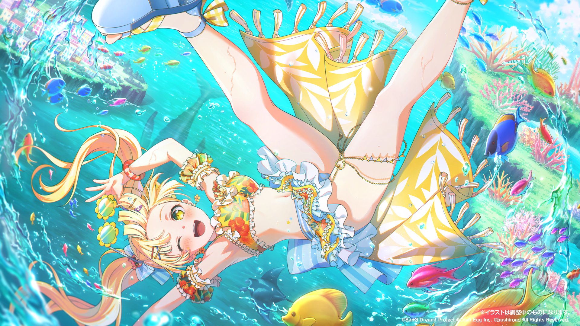 バンドリ　ガルパ　布ポスター　弦巻こころ Amazon.co.jp: バンドリ ガールズバンドパーティ 布ポスター