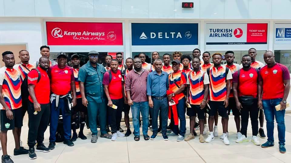 They leave in colors😊

Dreams FC depart Ghana  to Conakry for their maiden CAF Confederation Cup match against Milo FC de Kankan. 

 #ConfedCup