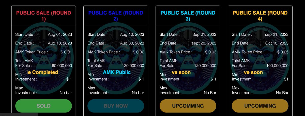 array_monk's tweet image. arraymonk.com
Token Sale Stages
Future of Gaming & Metaverse World With Early Timestamp Cashback
#bnb #usdt #blockchain #arraymonk