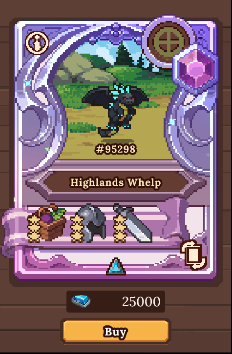 boggsee33's tweet photo. Mythic #HighlandsWhelp is a top shelf #OddVariant pet in @DeFiKingdoms .
I decided last that we would go to the market to see if we could work something out. As I arrive, I call over #HatcherCliff and ask him if id might see this pet.
He glares at me for a moment and says right away.
He brings the pet down and places him on the table to walk around. It's black scales flutter as it scratches its Teal crystalized head.
"What a Magnificence beast !" I said softly.
As i glaze it over, Hatcher Cliff lets out an off the wall comment;
" i've seen you come and go many times but you a crazy fool to look at something for 25k $Crystal."
I looked back at Cliff, unfazed,
"Call the owner #Hazbro, I have a deal to make with him.."