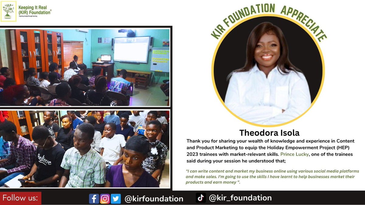 It’s always a pleasure <a href="/kirfoundation/">Keeping It Real Foundation</a>