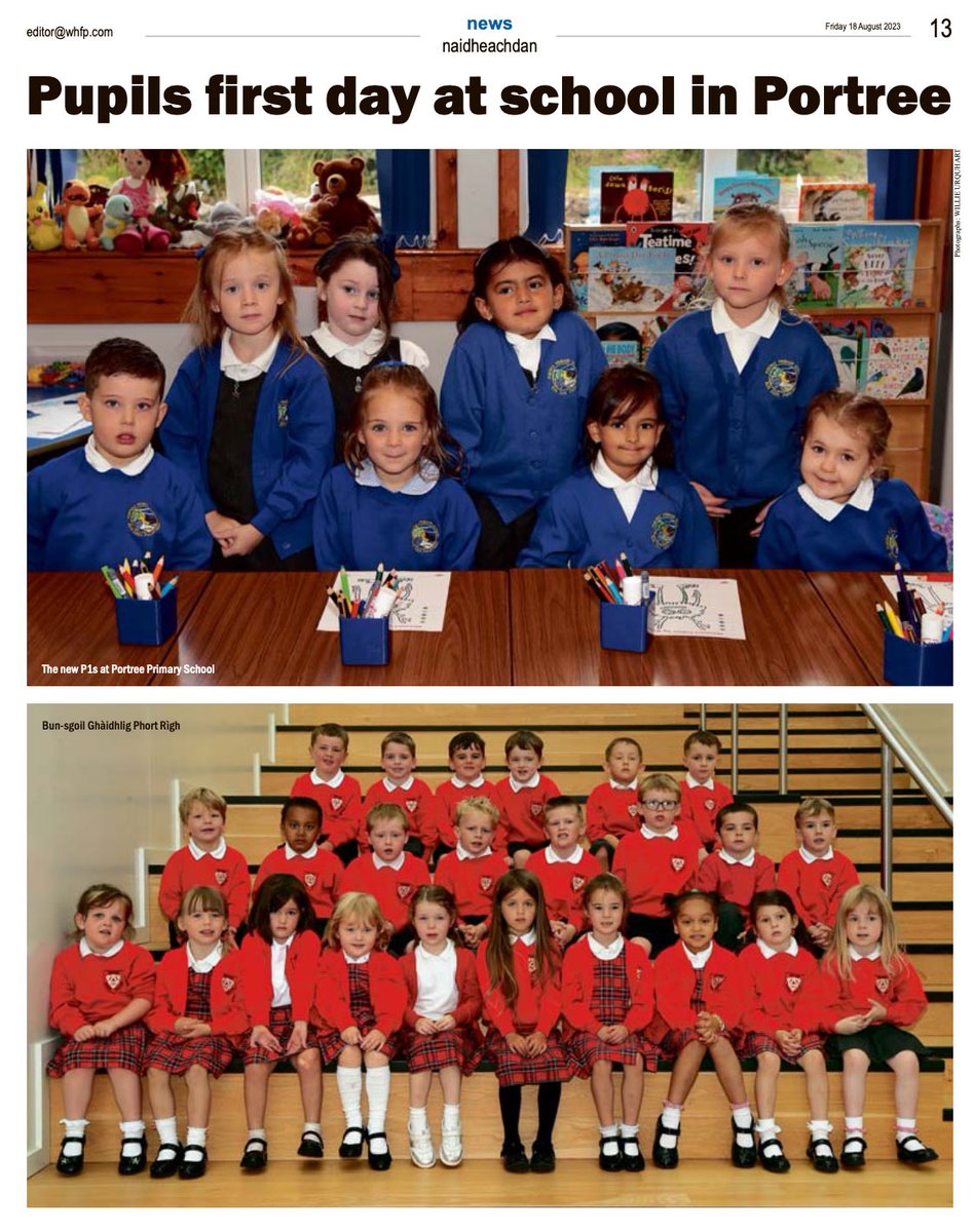 Arthur Cormack (@artmaccarmaig) on Twitter photo Dealbhan le clann a' dol don sgoil airson a' chiad uair.
Great to see photos of children going to school for the first time, but none more pleasing than these in <a href="/WHFP1/">WHFP</a> which demonstrate the growth in Gaelic medium pupil numbers in Portree since the establishment of <a href="/BunPhort/">Bun-sgoil Ghàidhlig Phort Rìgh</a>. Dealbhan le clann a' dol don sgoil airson a' chiad uair.
Great to see photos of children going to school for the first time, but none more pleasing than these in <a href="/WHFP1/">WHFP</a> which demonstrate the growth in Gaelic medium pupil numbers in Portree since the establishment of <a href="/BunPhort/">Bun-sgoil Ghàidhlig Phort Rìgh</a>.
