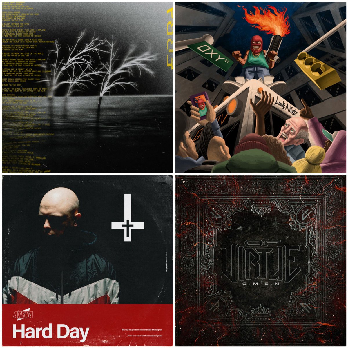 Today's New Releases 

@Erra_Band - Pale Iris
@OXYMORRONS - Look Alive (Netic)
@atenaband - Hard Day
@OFVIRTUE - Holy

#Erra #Oxymorrons #Atena #OfVirtue
