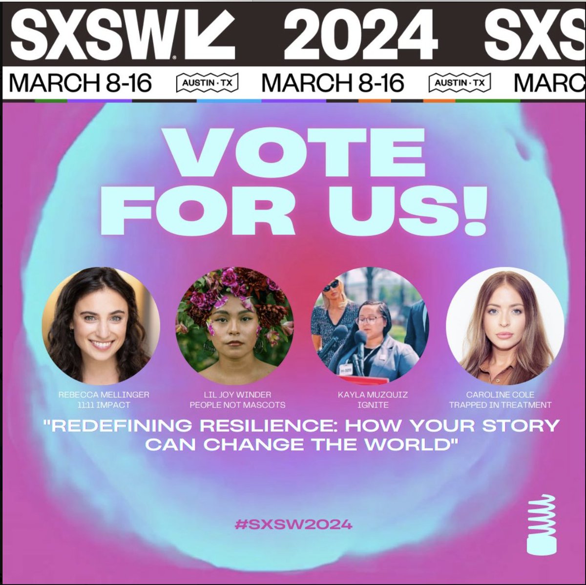 🗣️Calling ICARS allies and followers! 🧵Vote for this amazing panel led by Rebecca Mellinger of 11:11 Impact, featuring Caroline Cole (Trapped In Treatment & ICARS Special Advisor), Kayla Munquiz, and Lil Joy Winder. You can vote for this panel now at 👇panelpicker.sxsw.com/vote/141542…