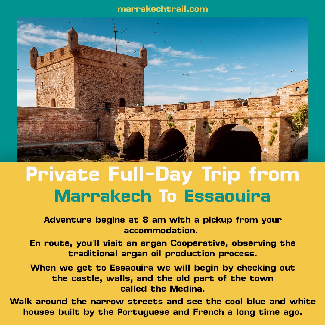 Marrakechtrail's tweet photo. 🏖️ Discover coastal enchantment with our Marrakech to Essaouira tour! Immerse yourself in vibrant culture, stunning landscapes, and the calming sea breeze. Explore historic Essaouira, savor local delights Don't miss out, book your adventure today! #MarrakechToEssaouira https://t.co/IQHW1A4KHd
