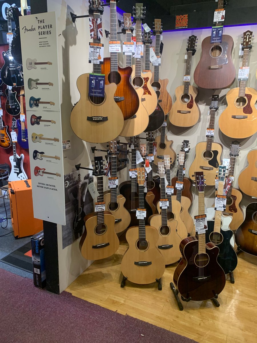 Fully stocked and ready to rock. Check out this awesome selection of Tanglewood guitars at Rock Hard Music in Wolverton, Milton Keynes UK. Definitely worth a visit.