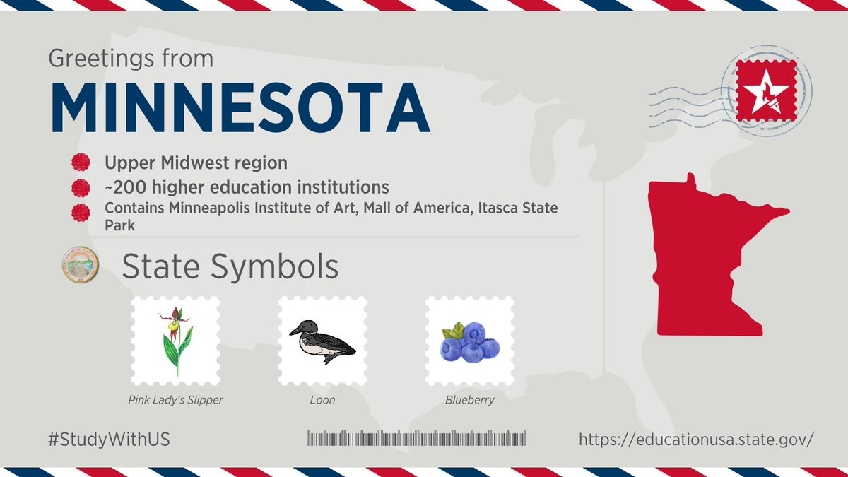 educationusa's tweet photo. Looking to explore Itasca State Park, take in culture at the @artsmia, or study at one of more than 200 colleges and universities? Check out Minnesota!
Experience The North Star State, #StudyMinnesota ➡️ https://t.co/HLnXmWb5ji. https://t.co/LHcllWDr8B