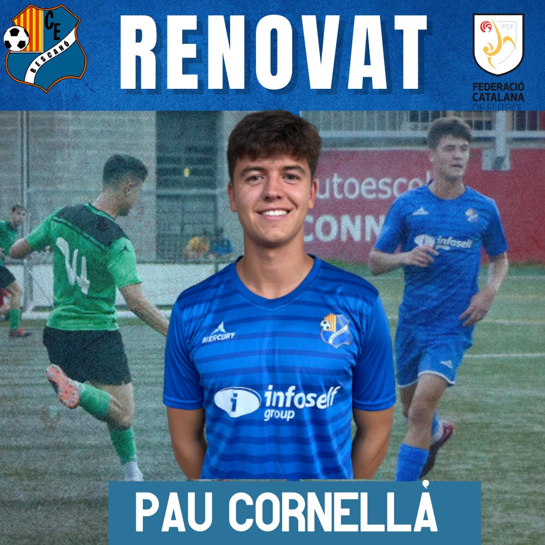 cebescano's tweet photo. 🔵 RENOVACIONS BLUES
CORNELLÀ 🧠

Renovació d'un altre jugador jove que ens aportarà l'equilibri al mig del camp. A més és un jugador amb molt de recorregut que ens aportarà moltes cosetes⚔️

Et desitgem una molt bona temporada @pau5cn🤩

#1acat #CEBescano #1acatalana https://t.co/tfpVlMN5is