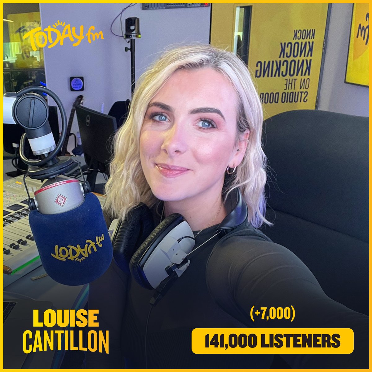 Today FM 💛 (@todayfm) on Twitter photo <a href="/IanDempsey/">Ian Dempsey</a> <a href="/DaveTodayFM/">Dave Moore</a> <a href="/PeyonceJoyce/">Pamela Joyce</a> <a href="/rayfoleyshow/">Ray Foley</a> <a href="/cooper_m/">Matt Cooper</a> <a href="/AlisonTodayFM/">alison curtis</a> @StephenDalyShow The results are in…🥁
An extra 7,000 join Louise Cantillon!🎙
That's 141,000 listeners 🤩
Catch <a href="/LaoisDeCantalun/">Louise Cantillon</a>:
Sat: 2-6pm
Sun: 4-7pm
only on Today FM 📻💛 <a href="/IanDempsey/">Ian Dempsey</a> <a href="/DaveTodayFM/">Dave Moore</a> <a href="/PeyonceJoyce/">Pamela Joyce</a> <a href="/rayfoleyshow/">Ray Foley</a> <a href="/cooper_m/">Matt Cooper</a> <a href="/AlisonTodayFM/">alison curtis</a> @StephenDalyShow The results are in…🥁
An extra 7,000 join Louise Cantillon!🎙
That's 141,000 listeners 🤩
Catch <a href="/LaoisDeCantalun/">Louise Cantillon</a>:
Sat: 2-6pm
Sun: 4-7pm
only on Today FM 📻💛