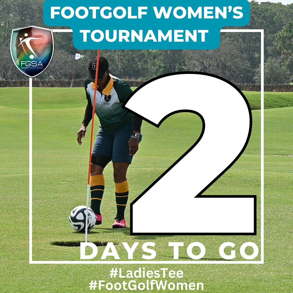 FootGolfSA's tweet photo. We're two days to the #FootGolfWomen tournament to be held at the Urban Life Church in Midrand. Tee off is 09h00.
#LadiesTee https://t.co/jPtAMPh24Z