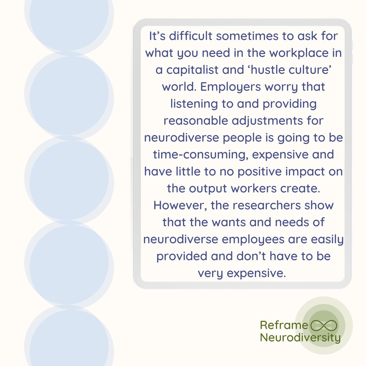 ReframeND's tweet image. Autistic 👏 and 👏 neurodiverse 👏 people 👏 are 👏 valuable 👏  and 👏 worthwhile 👏

MyDisabilityJob.com has collated statistics about neurodiversity in the workplace and the finding are amazing. A report by JP Morgan Chase published that workers in its ‘Autism at Work’ ...