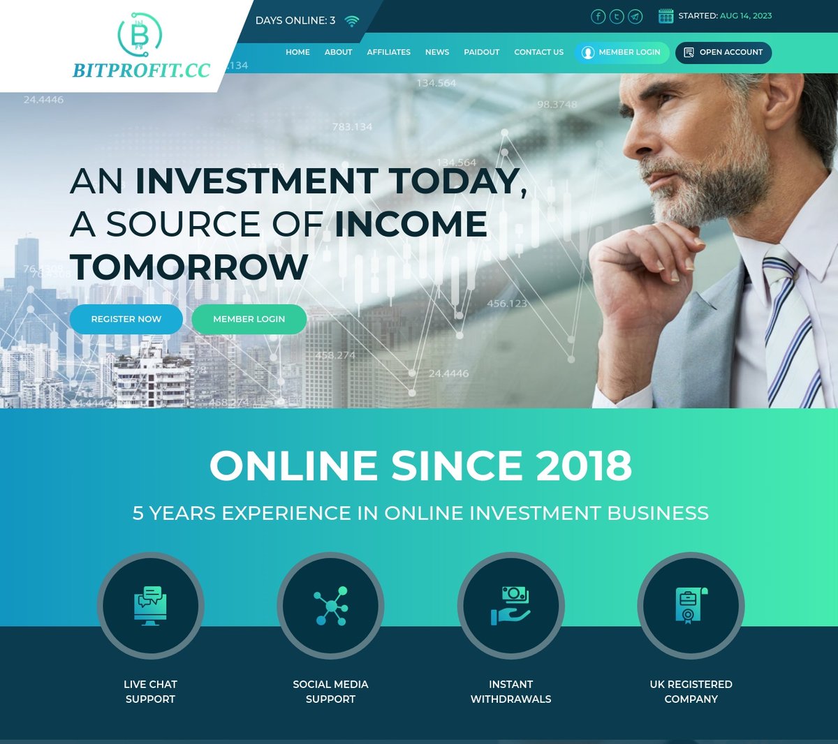 iemonitor's tweet photo. 🤜BitProfit🤛 https://t.co/HIjpfx3tLK

💹 Plan: 0.3 - 0.5% Daily for 700 days, 0.8 - 1% daily for 200 days and 1.7 - 2% daily for 70 days

🚀Accept:Bitcoin, Ethereum, Litecoin, DashCoin, BitcoinCash, Dogecoin, Stellar, Tether, Tron, NixMoney, ePayCore, Binance Coin https://t.co/JCkN520hk3