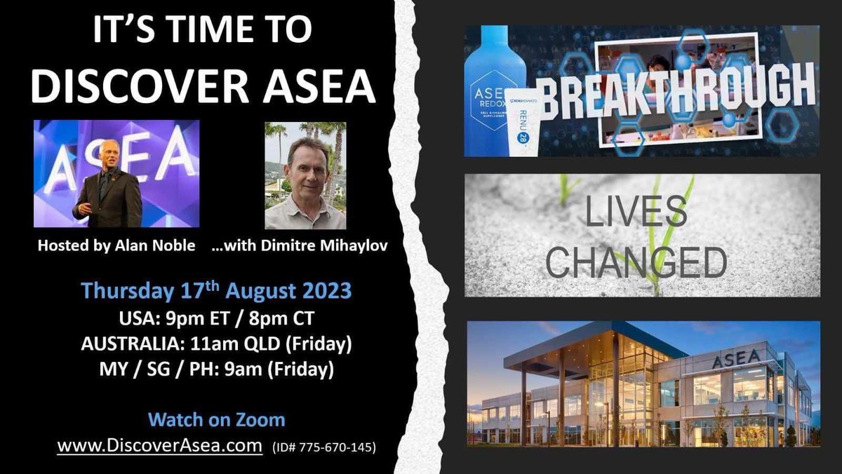 ASEA_me_ASAP's tweet photo. My friend, Alan Noble, goes live tonight. Jump on for the health if it and hear an amazing testimonial from Dimitre. PM me afterwards to answer your questions. #redoxwebinar #redox #redoxchangeslives #asea https://t.co/kO44h8ODPs