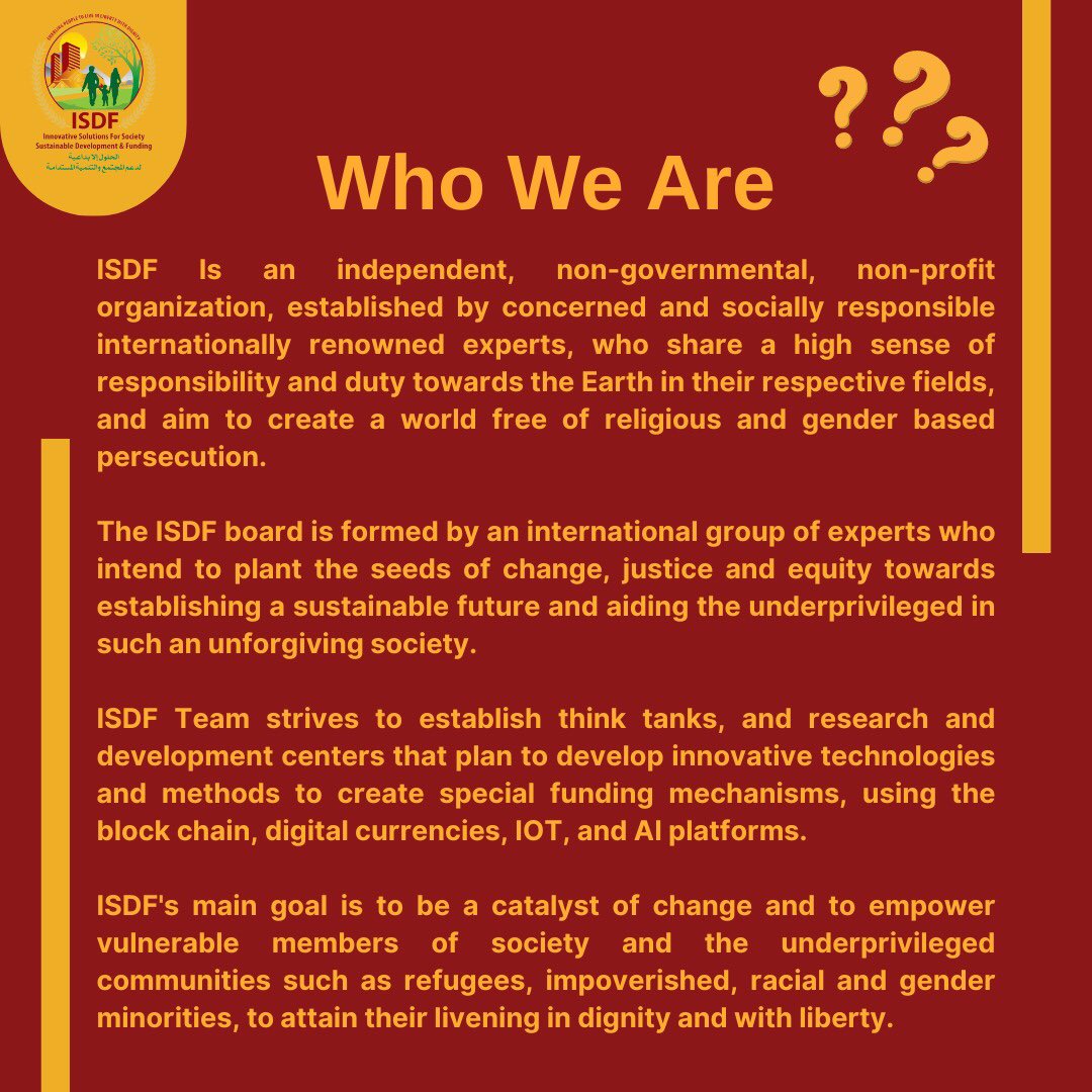 ISDF_SS's tweet image. Know more about us 😁
.
.
#ISDF #charity #nonprofitorganization #education #help #support #Awareness #fundraising #change #socialwork #humanity #givingback #hope #womenempowerment #makeadifference #helpingothers #socialimpact #health #UnitedNations #volunteers #humanrights