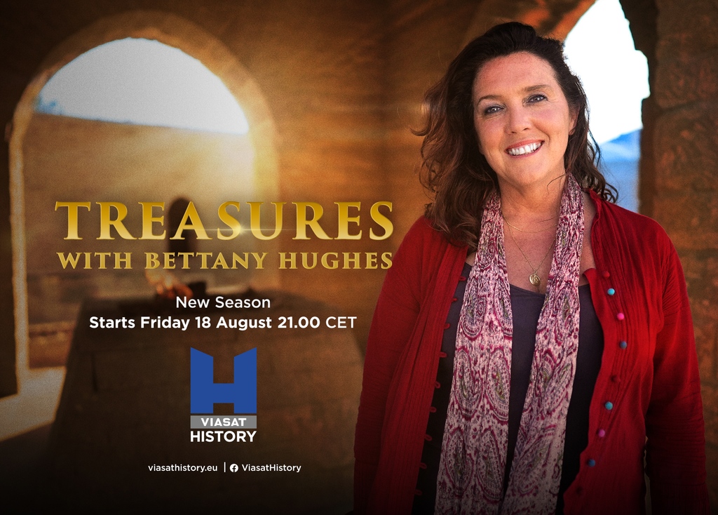 Delighted to see our shows getting an ever wider audience. Season 2 of Treasures with @BettanyHughes premieres across #CentralEurope on Viasat History across on Friday August 18th at 21:00 CEST.