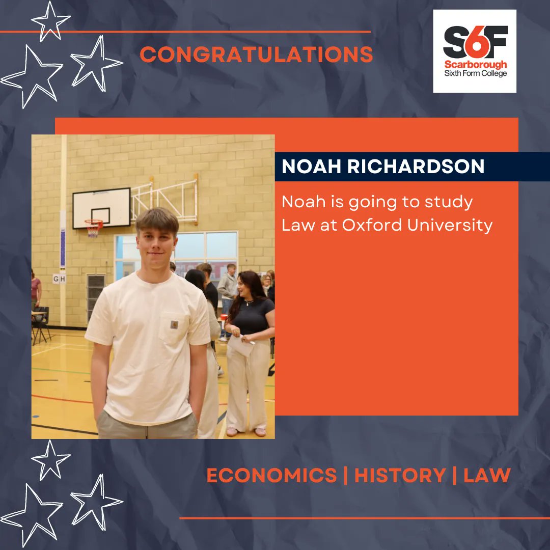 S6F's tweet photo. Fantastic news for Noah who is going to study Law at Oxford University

#resultsday #resultsday2023 #s6f https://t.co/Ll2YKh15Za