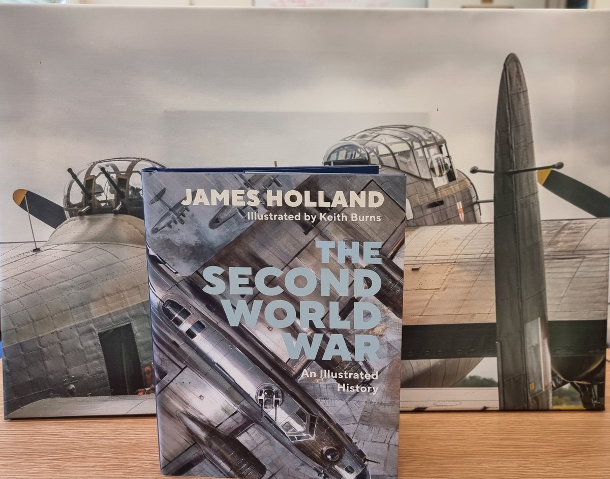 We are extremely grateful to our friend @Burns_Keith for the gift of his and James Holland's wonderful book 'The Second World War - An Illustrated History' which will be added to Cosford's library for our personnel to read. Lovely backdrop is a photograph by @SketchLisa.