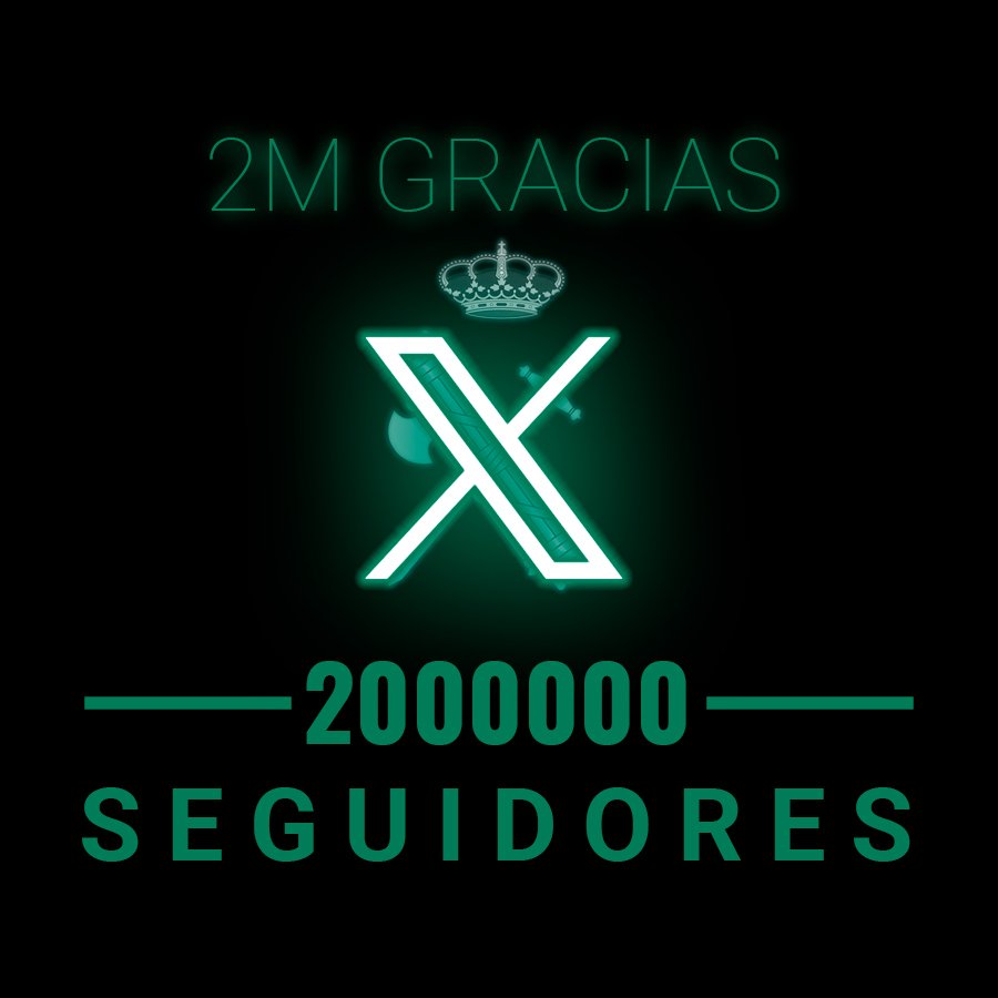 guardiacivil's tweet photo. -------------------------------------
     💢 2 M #GRACIAS POR TODO❗
-------------------------------------             
                 💬  comentarios,
                 🔁  retweets,
                 ❤️  y me gustas

------------------------------------- https://t.co/1bhgkbZLbU