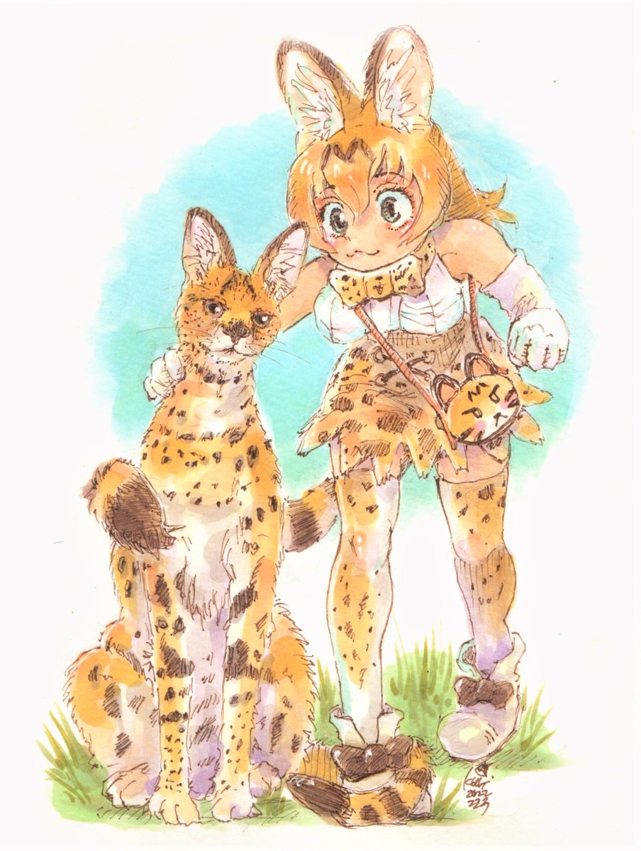 サーバル(けものフレンズ) 「」|く り＠栗乃里工房のイラスト