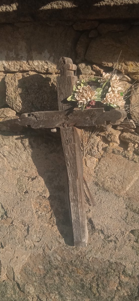 La madera de enebro es casi eterna. Las cruces de madera que se conservan en Cozcurrita, también. Esta, centenaria, podría haber sido tallada ayer.

En el cercano cañón de la ribera de los molinos, junto al Duero, uno de los mayores enebrales de los Arribes.