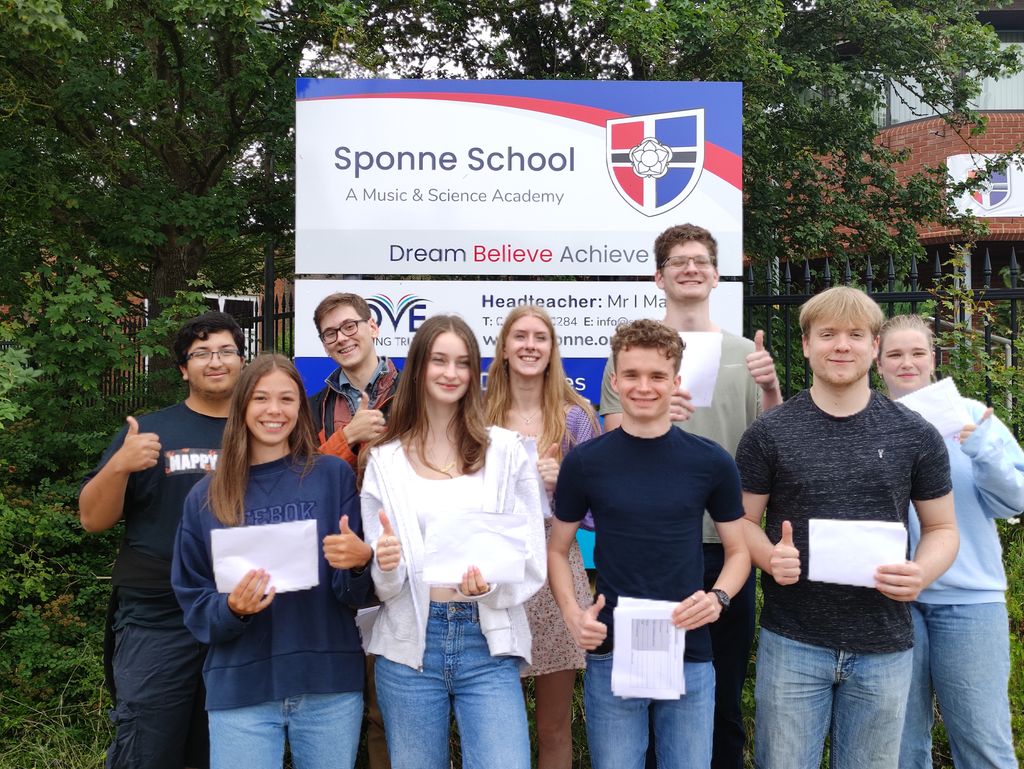 Students and staff at Sponne School in Towcester are celebrating another excellent set of A Level results this year with many individuals achieving outstanding grades and 40% of students gaining the highest A* - B grades.  
sponne.org.uk/component/cont…